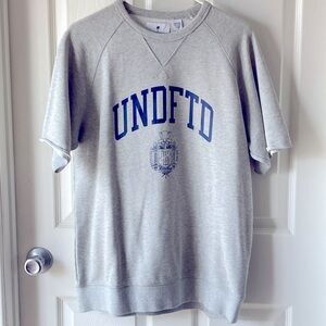 UNDFTD Cuttoff Sleeves Sweater Sweatshirt Pullover Size M Blue Gray